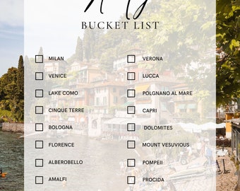 Italy Travel Bucketlist