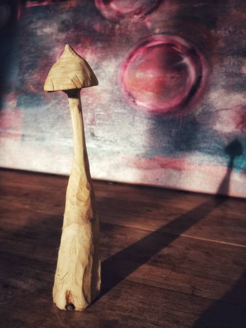 Handmade deadwood mushroom Unique handmade deadwood mushroom hand carved driftwood toadstool small home ornament little fungi