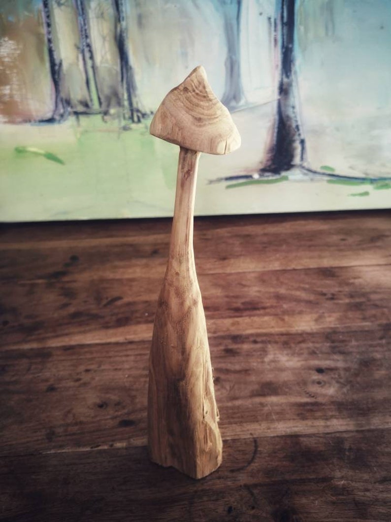 Handmade deadwood mushroom Unique handmade deadwood mushroom hand carved driftwood toadstool small home ornament little fungi