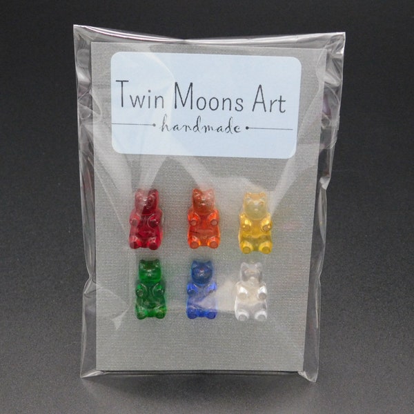 Gummy Bear Magnets - 6 Color Rainbow Pack - Cute Decorative & Strong - Fun Decor