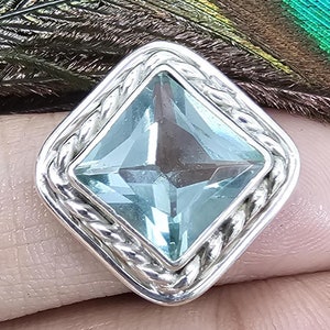 Natural Green Amethyst Silver Ring 925 Sterling Silver Green Amethyst Gemstone Statement Ring Handmade Silver Ring For Women&#39;s Gift Ideas