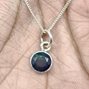 Natural Ethiopian Opal Silver Pendant 925 Sterling Silver Opal Gemstone Silver Pendant necklace Handmade Silver Boho Pendant Halloween Gift