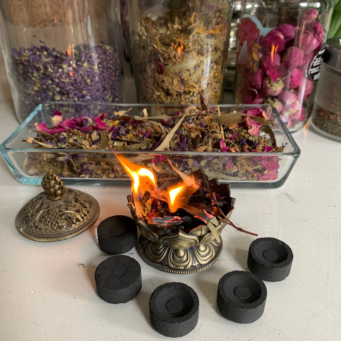 Charcoal discs for incense burning Etsy
