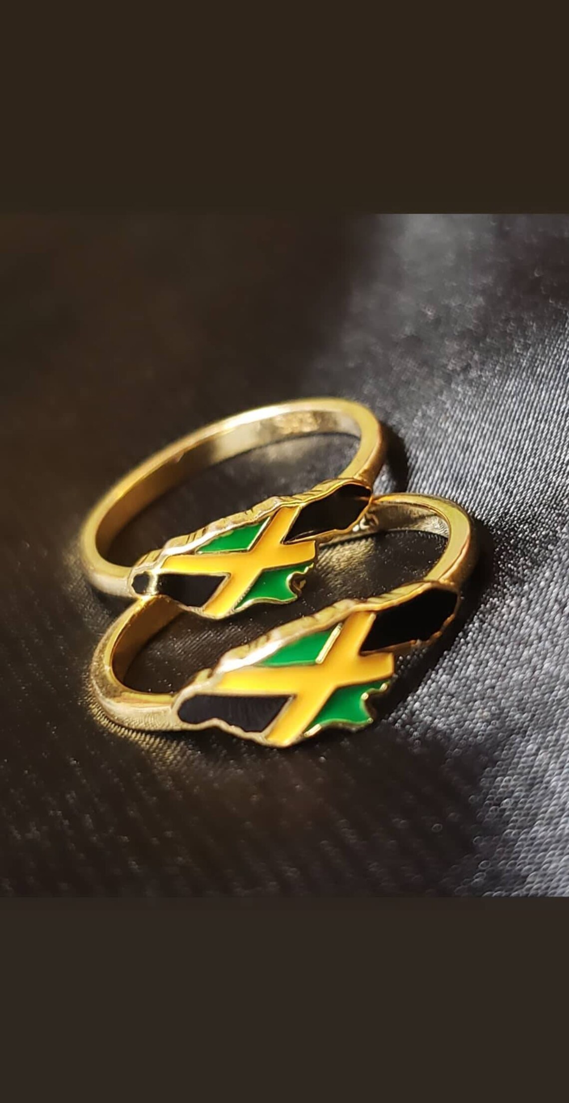 Jamaica Flag Ring Etsy