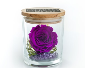 The Evermore® Preserved Purple Rose Keepsake Gift - gift for girlfriend - gifts for her - gift for women - anniversary gift - birthday gift