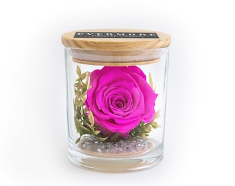 Preserved Pink Rose - birthday gift - gift for wife - 1 year anniversary gifts for girlfriend - gifts for her  by The Evermore® Rose