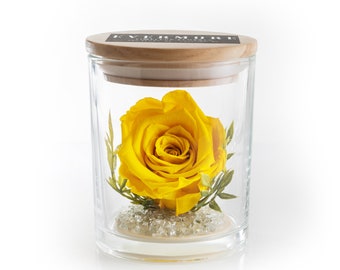 The Evermore® Preserved Yellow Rose Keepsake Gift - gift for girlfriend - gift for wife - gift for women - anniversary gift - birthday gift