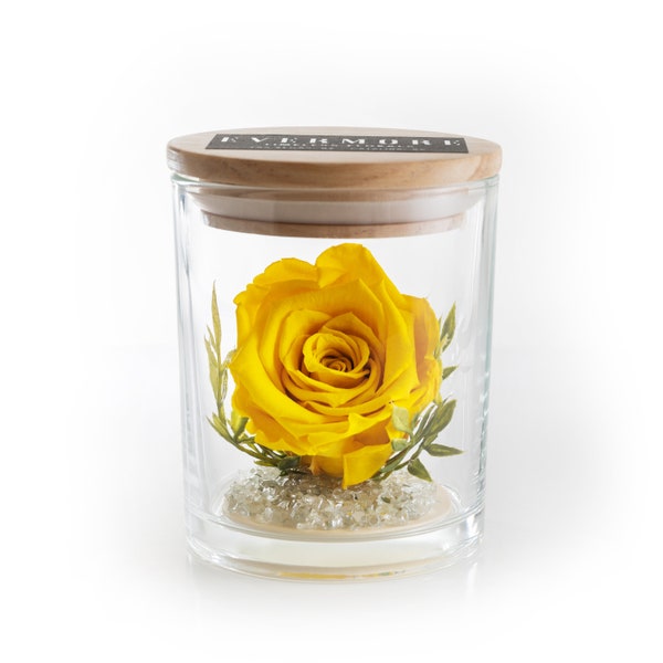 The Evermore® Preserved Yellow Rose Keepsake Gift - gift for girlfriend - gift for wife - gifts for her - anniversary gift - birthday gift