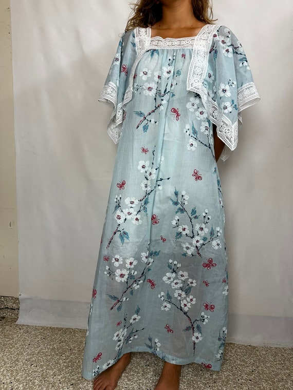 Women's Vintage Skull Floral Art Butterfly Lace Dress main image 1
