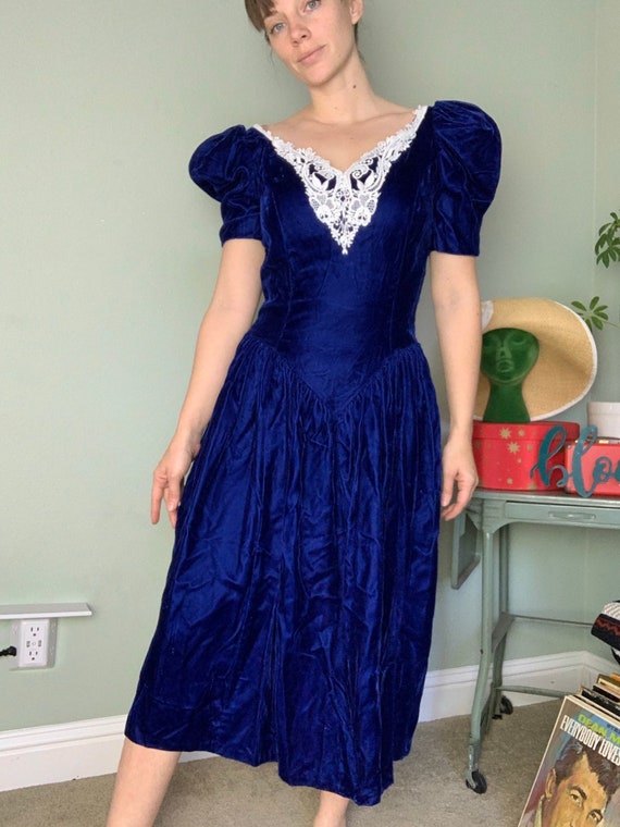 1980s Velvet Gunne Sax by Jessica McClintock Drop