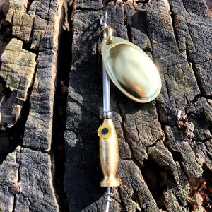 Handmade Brass Long Minnow Inline Spinner (Approx. 1/8 Oz.)