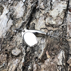 Handmade Silver Finesse Inline Spinner Fishing Lure (French Blade, Approx. 1/8 oz)