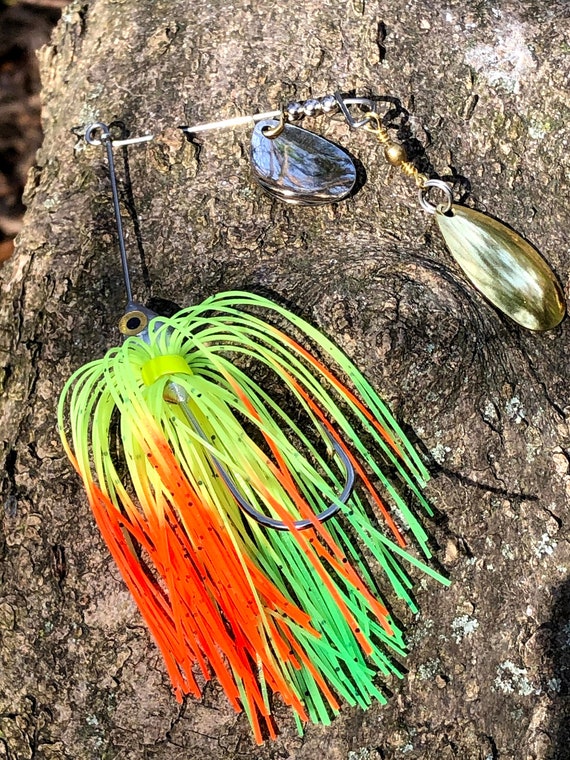 Handmade Indiana Blade Spinnerbait (Firetiger Skirt, 1/4 oz)