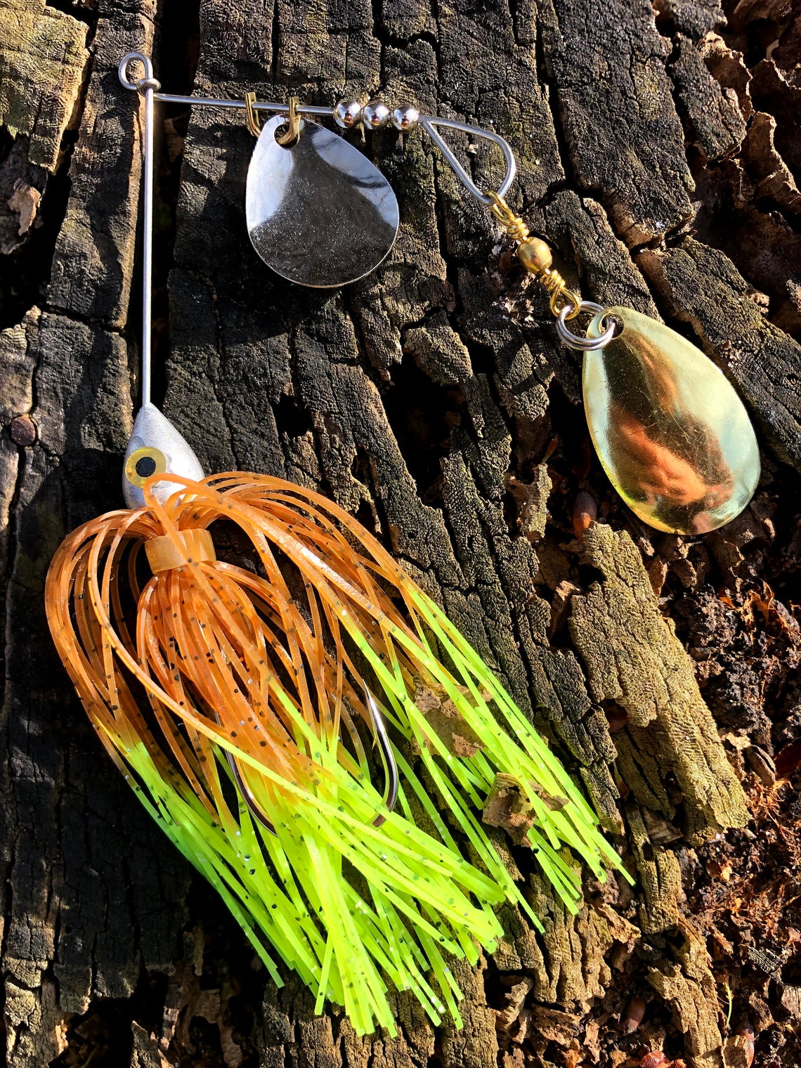 Handmade Indiana Blade Spinnerbait Green Pumpkin Chartreuse Etsy