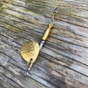 Handmade Brass Long Inline Spinner (Approx. 1/8 oz, Colorado Blade)