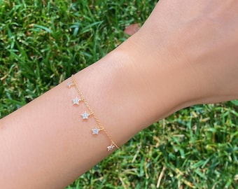 Dangle Star Bracelet | Etsy