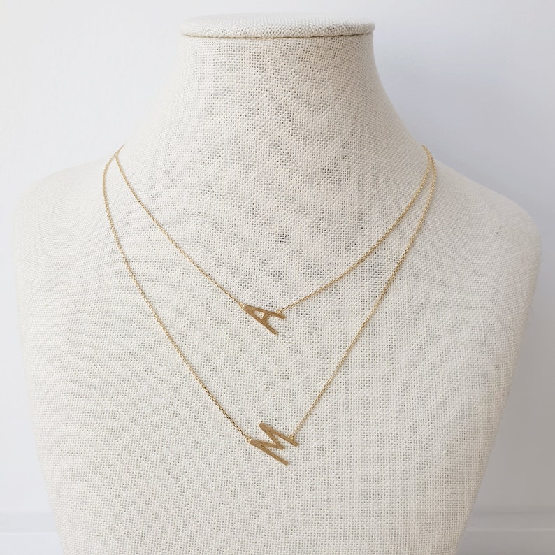Initial V Necklace Initial necklaces Gold plated Initial necklace rose gold Initial necklace silver sideways Initial Necklace Sideways