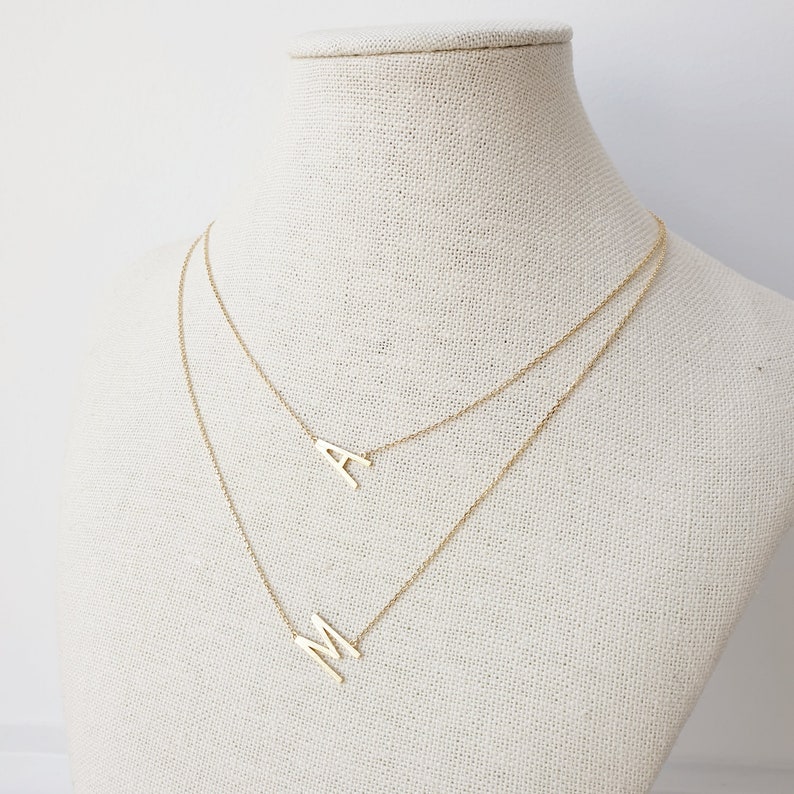 Initial V Necklace Initial necklaces Gold plated Initial necklace rose gold Initial necklace silver sideways Initial Necklace Sideways