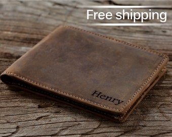 Men/'s PERSONALISED with a Photo wallet Faux leather wallet Birthday Dad Wallet