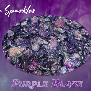 Purple Blaze Iridescent Flakes, Fire Sparkles Nail Art, Tumbler Crafts