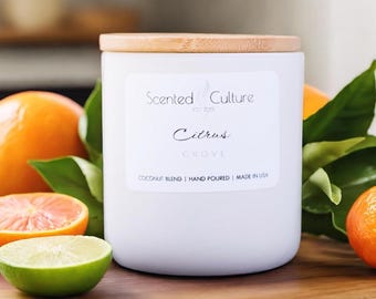 Citrus Grove | Citrus Scented Candle | Coconut Soy Wax | Fresh Scent | Orange and lemon Candle | Scented Culture Candle