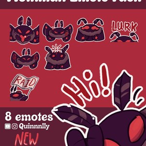 Pacchetto di emote Mothman - Set di 8 emote