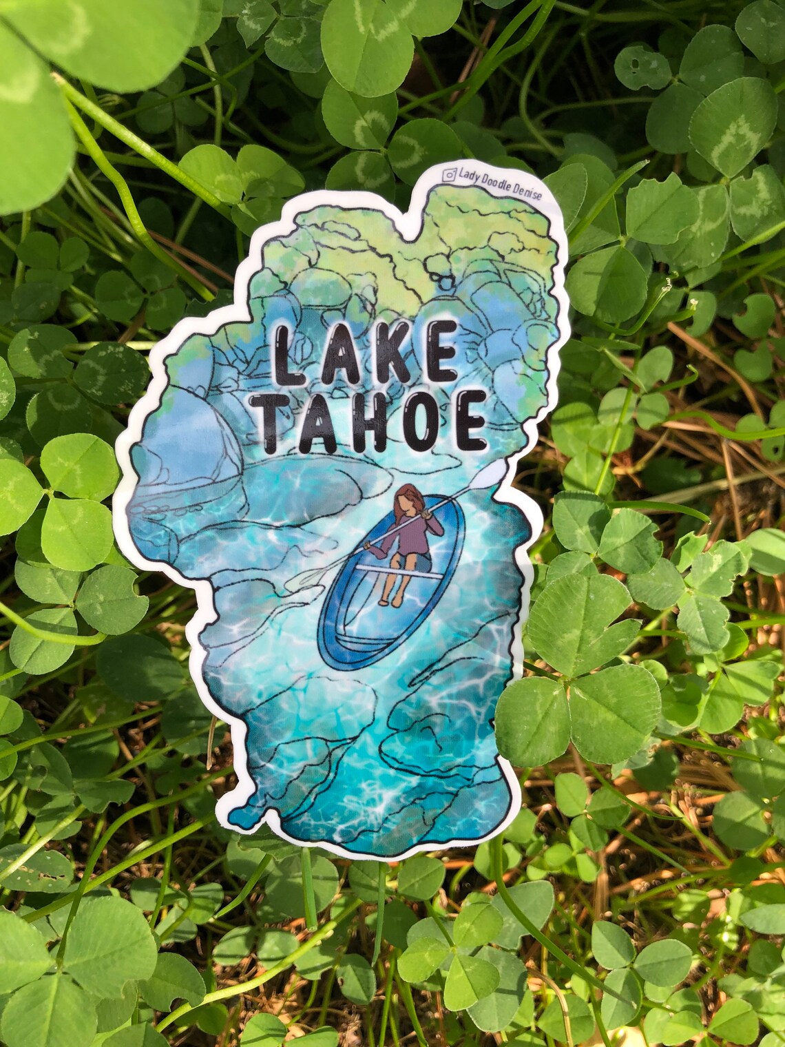 Lake Tahoe Kayak Sticker Glossy Vinyl Die Cut Stickers Etsy