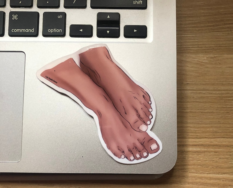Feet Picture Feet Sticker Glossy Vinyl Sticker Etsy