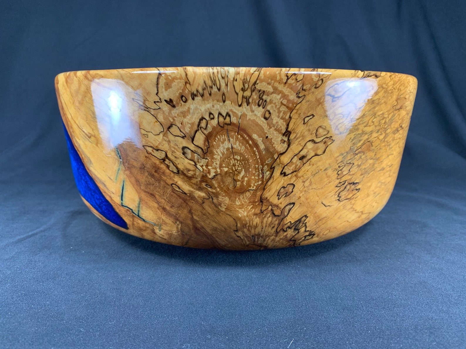 Spalted river birch epoxy wood bowl food safe Etsy