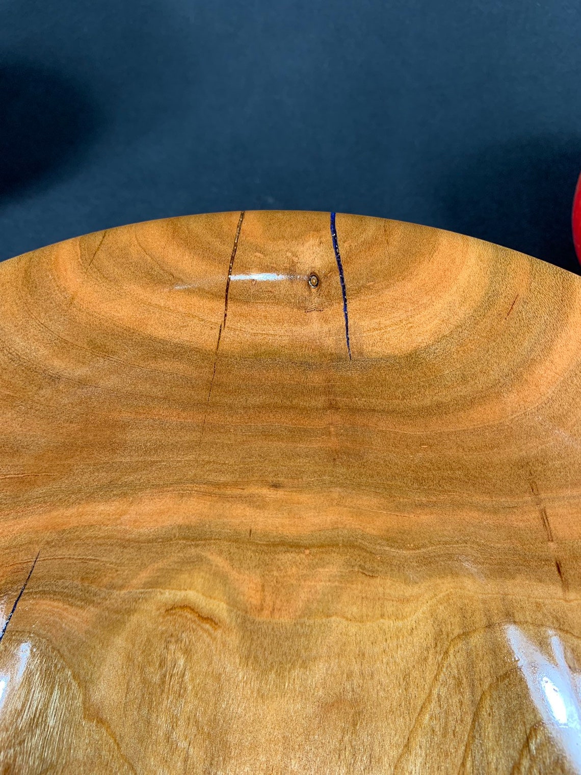 Wild Cherry Wood Bowl With Mica Powder Inlays. Etsy