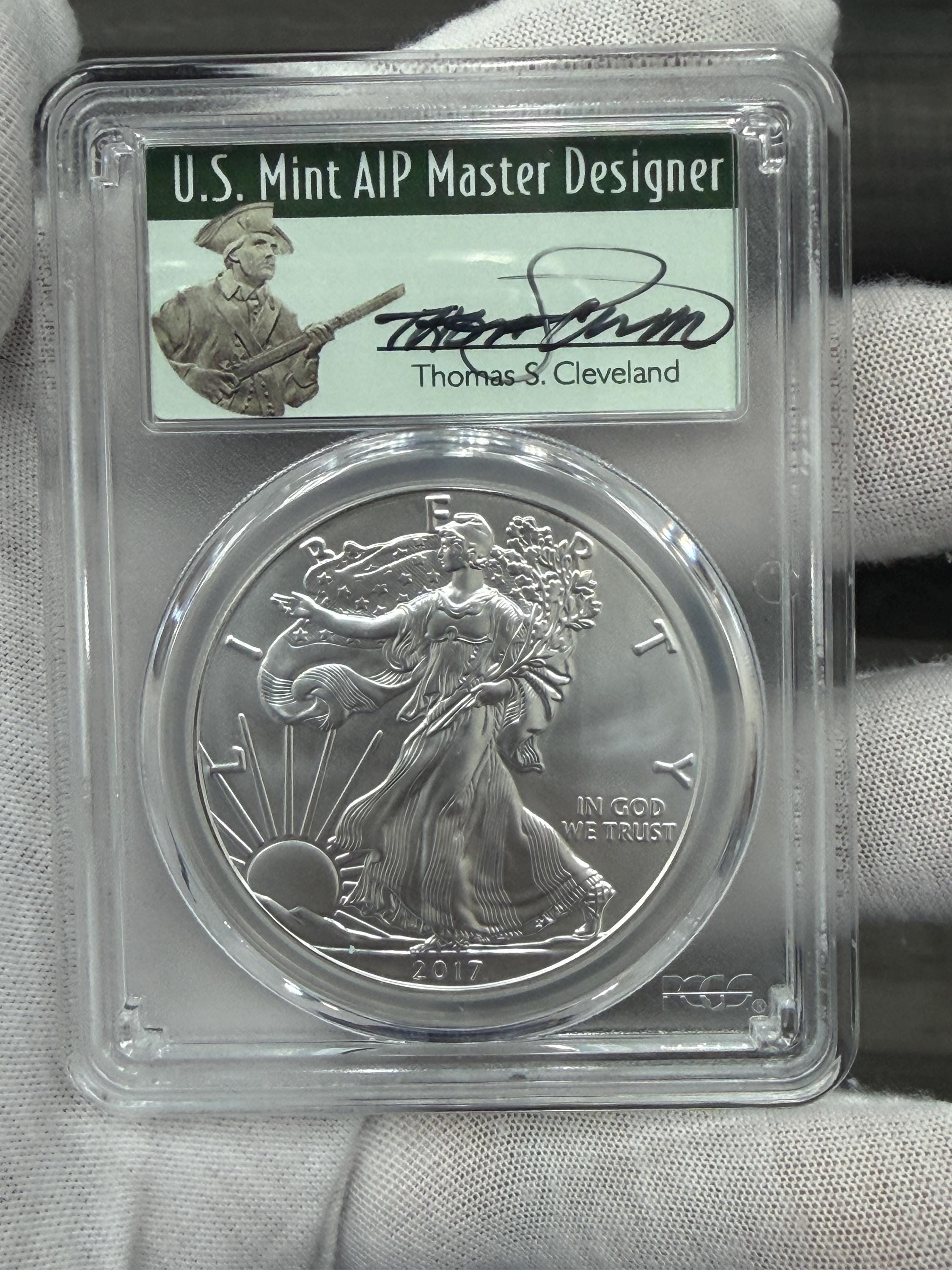 2017-W Silver Eagle PCGS MS70 First Strike Thomas Cleveland - Etsy
