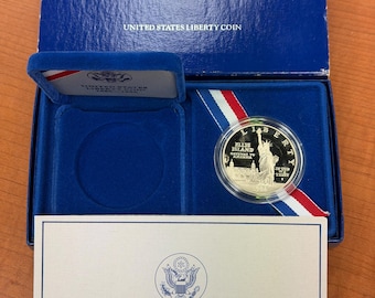 Juego de monedas de plata de prueba de la Estatua de la Libertad de la Casa de la Moneda de EE. UU. (1886-1986)