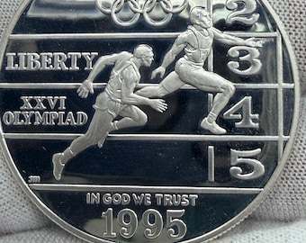 Moneda conmemorativa de un dólar de plata al 90% de los Juegos Olímpicos de Atlanta de 1995 (P)