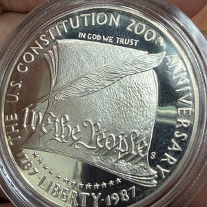 1987 Constitution Silver Dollar - Etsy
