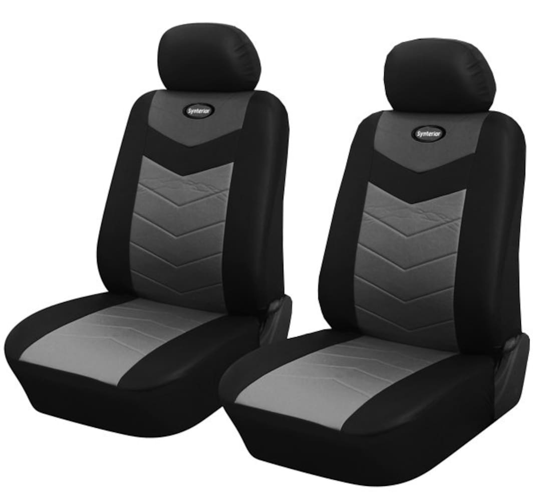 Full Set Car Seat Covers For Hyundai Elantra 2015-2020 - PU Leather Seat Protectors, Black, 5-Piece Set