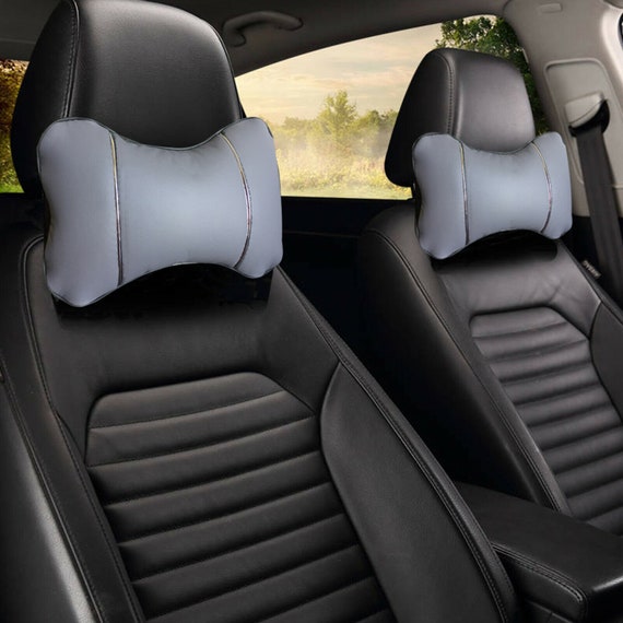 Einfarbig Kunstleder Autositz Kopfstütze Nackenknochen Kissen Kissen für  jedes Fahrzeug. Verkauft in Paaren - .de