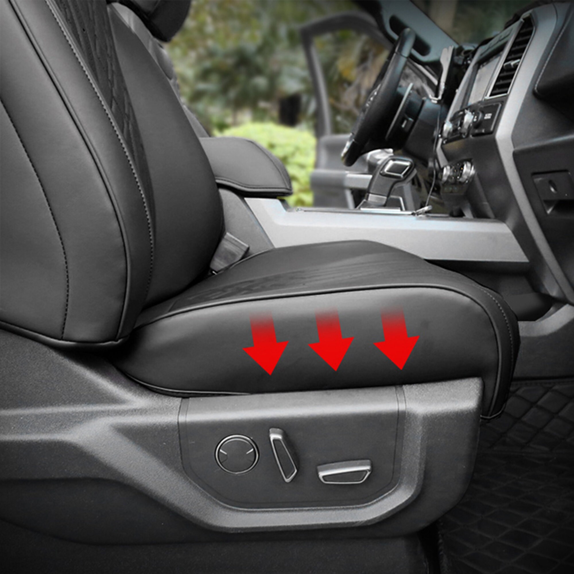 thumbnail image 2 of KEEPDSGN Custom Fit Leather Seat Cover Set For Toyota RAV4 2001-2019 - 5 Seats, Black 2 of 3
