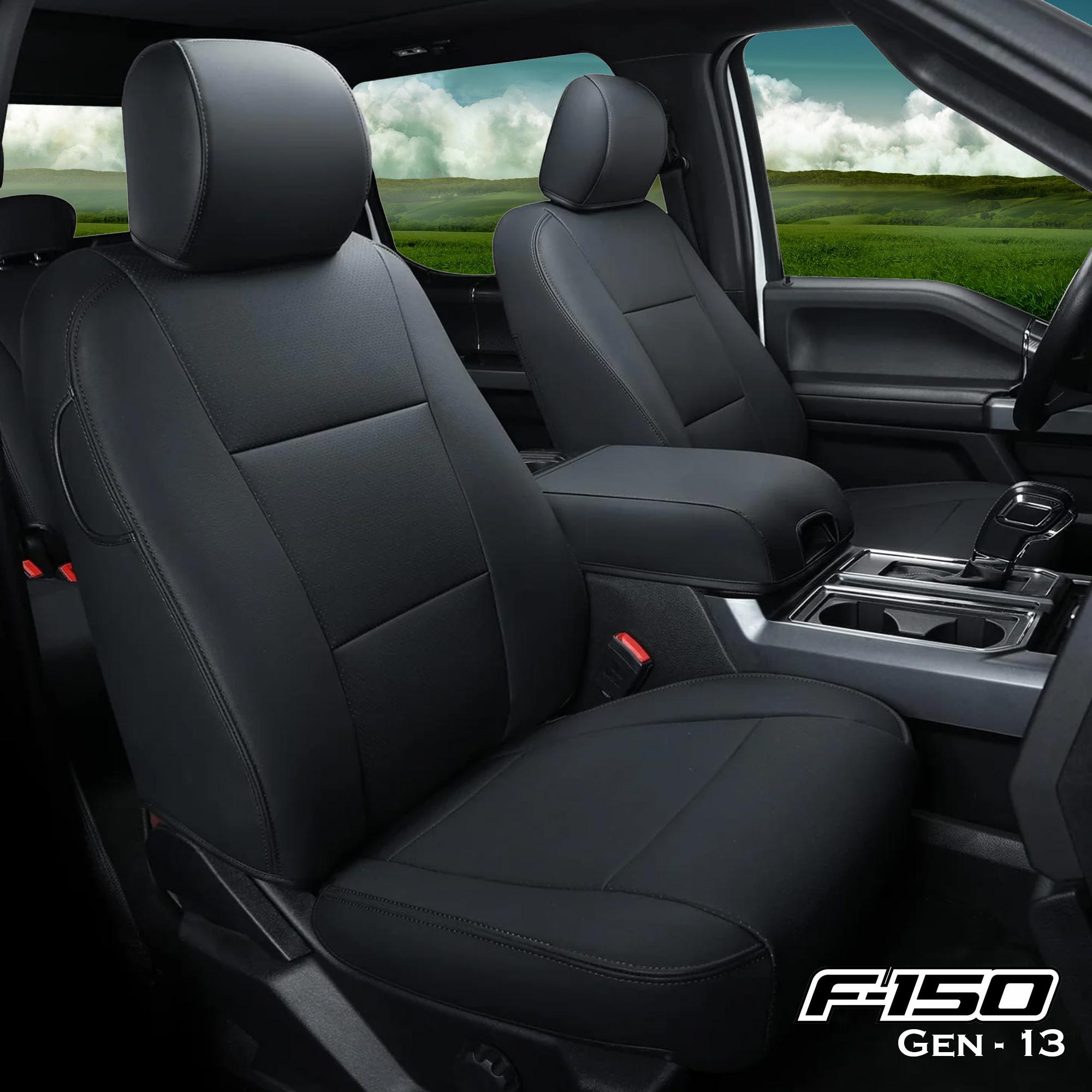 Custom Fitted Seat Covers Ford F 150 2015 2020 gen 13 Exact Fit High end Solid Black. FULL SET Etsy