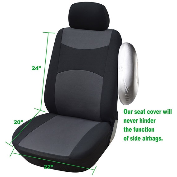 Pair of Fabric Seat Covers Compatible With Volkswagen Atlas Cross