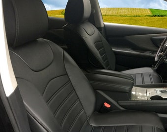 Pair of Non-Slip Universal Seat Cushion Covers Compatible with Honda Civic 1996 - 2022 Cars, SUVs and Trucks (Two Tone color)