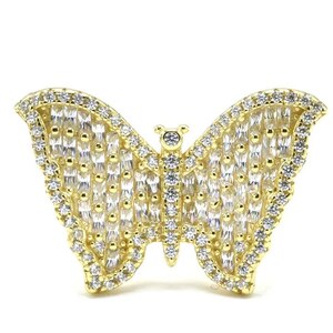 Gold Butterfly Ring, Diamond Butterfly Ring, Baguette Butterfly Ring, Butterfly Cocktail Ring, Icy Butterfly Ring, Luxury Butterfly Ring