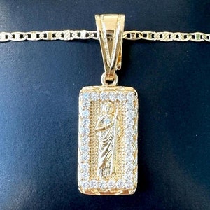 Saint Jude Religious Necklace: Gold Plated & Gold Filled