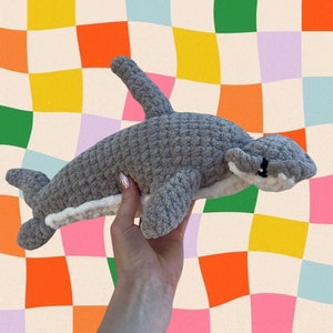 Hammy - Hammerhead Shark Plush - Handmade Crochet Snuggler