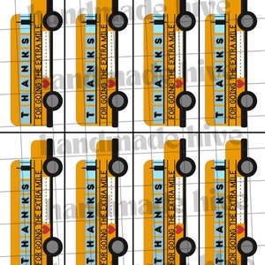 School Bus Teacher Bus Driver Appreciation Gift Tag