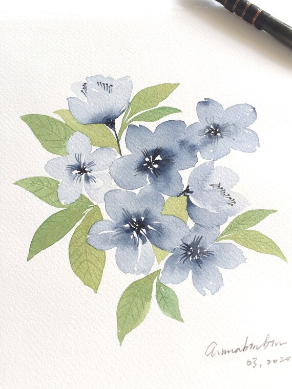 Featured image of post Little Blue Flowers Drawing / Artificial caspia flower spray in light blue.