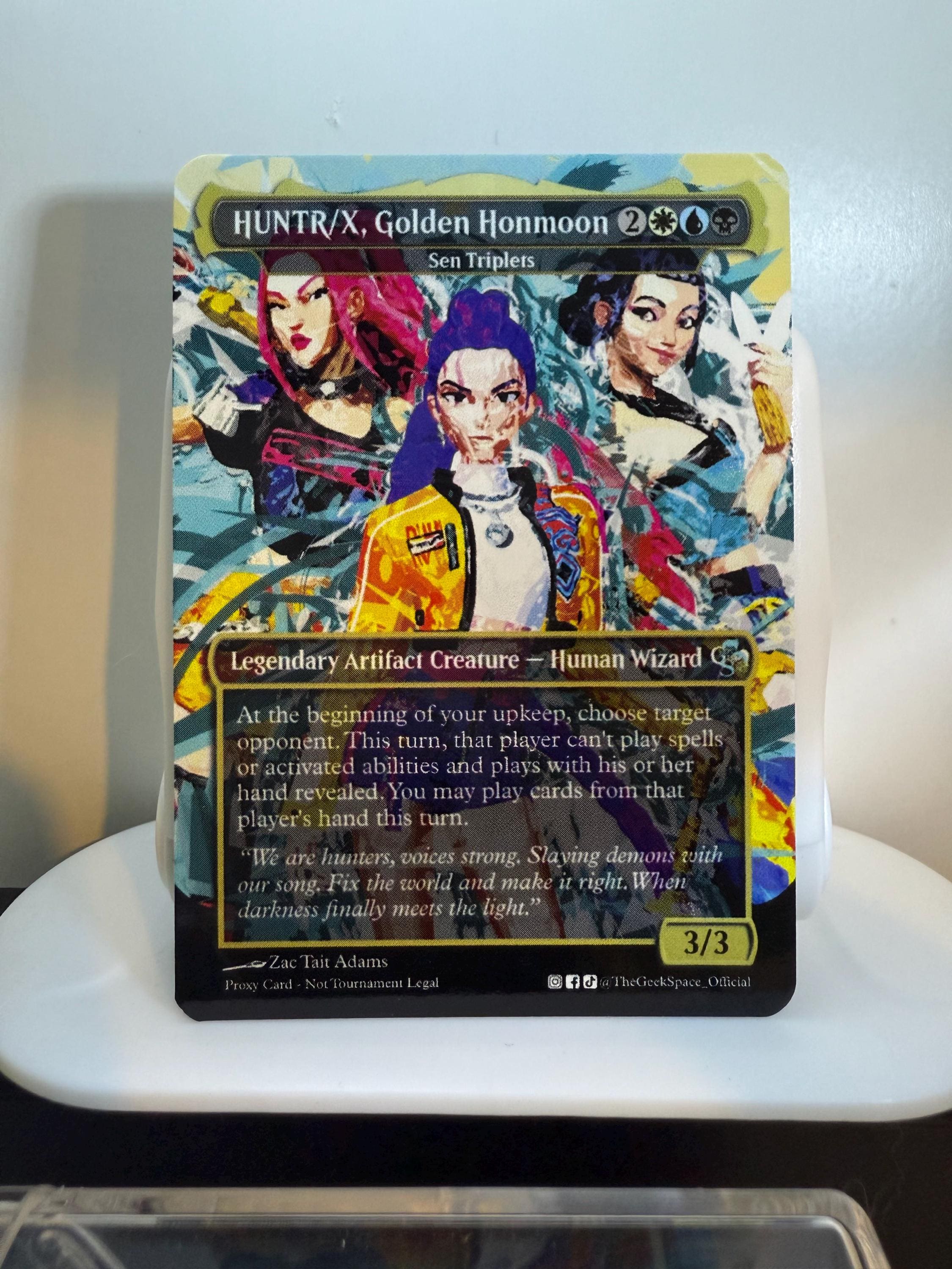 HUNTR/X, Golden Honmoon (sen Triplets) Magic the Gathering Proxy