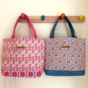 Mini Tote Bag, Girls Tote Bag, Mini Shopping Bag, Girls Shopping Bag, Handmade Tote Bag, Fabric Tote Bag