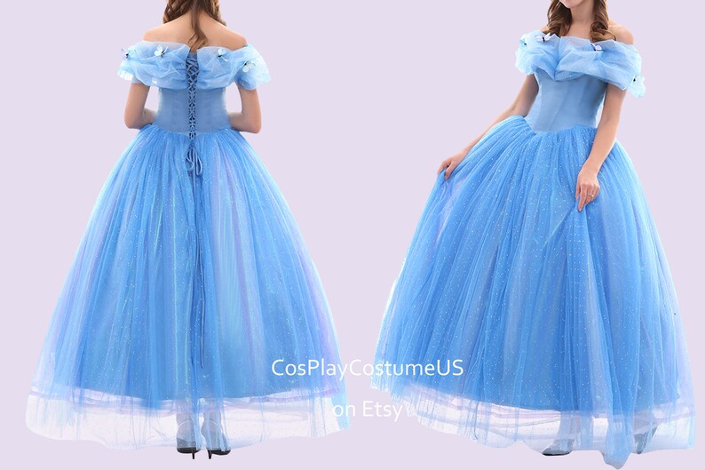 Disney Cosplay Cinderella Cosplay Costume Cinderella Cosplay Dress Disney Princess Dress Blue Dress Disney Princess Dress Cinderella Dress