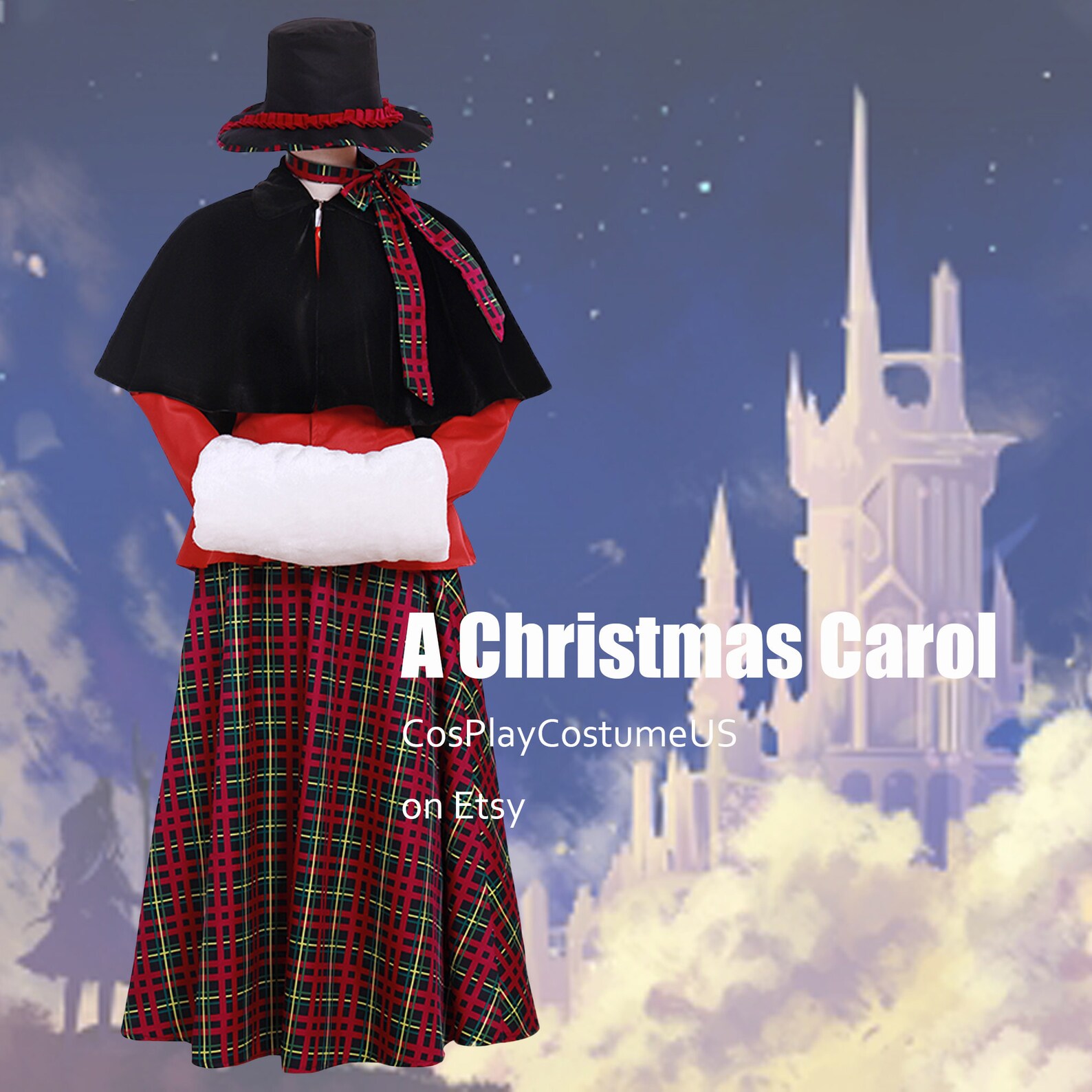 Un villancico traje adulto mujeres Cosplay traje de Navidad Etsy