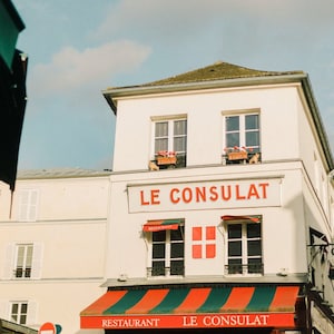 Paris Montmartre Le Consulat Cafe Blue Sky Photography Fine Art Print